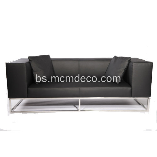 Moderna kožna sofa s okvirom od nehrđajućeg čelika